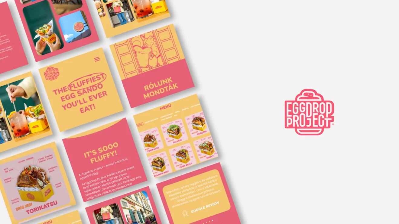 Design showcase of eggdropproject.hu