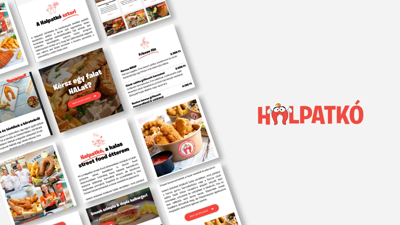 Design showcase of halpatko.hu