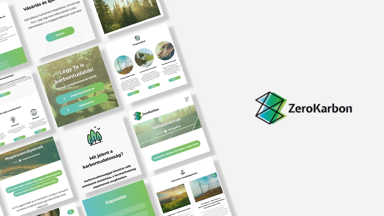 Design showcase of zerokarbon.hu